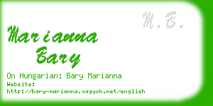 marianna bary business card
